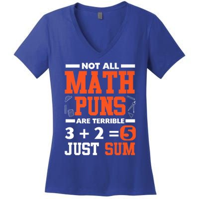 Funny Math Saying Equation Math Joke Gift Women's V-Neck T-Shirt