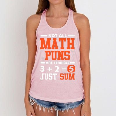 Funny Math Saying Equation Math Joke Gift Women's Knotted Racerback Tank