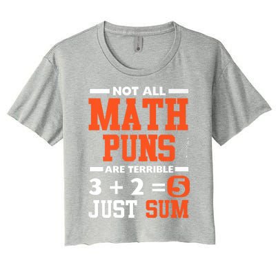 Funny Math Saying Equation Math Joke Gift Women's Crop Top Tee