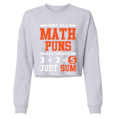 Funny Math Saying Equation Math Joke Gift Cropped Pullover Crew