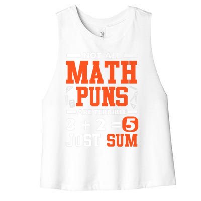 Funny Math Saying Equation Math Joke Gift Women's Racerback Cropped Tank