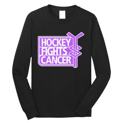 Family Member Support Hockey Fights Cancer Awareness Long Sleeve Shirt