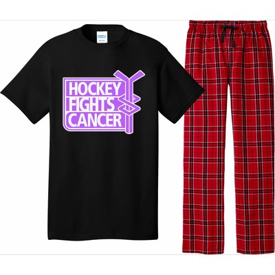 Family Member Support Hockey Fights Cancer Awareness Pajama Set