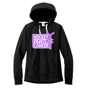 Family Member Support Hockey Fights Cancer Awareness Women's Fleece Hoodie