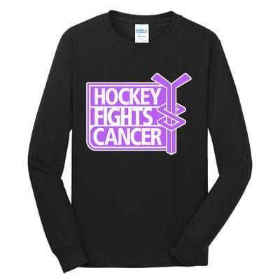 Family Member Support Hockey Fights Cancer Awareness Tall Long Sleeve T-Shirt