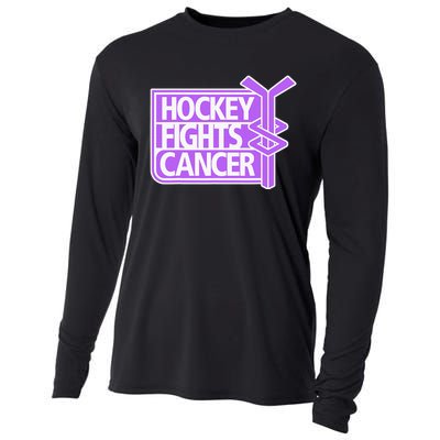 Family Member Support Hockey Fights Cancer Awareness Cooling Performance Long Sleeve Crew