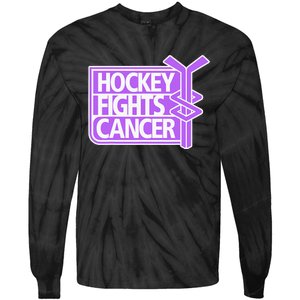 Family Member Support Hockey Fights Cancer Awareness Tie-Dye Long Sleeve Shirt