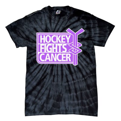 Family Member Support Hockey Fights Cancer Awareness Tie-Dye T-Shirt