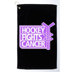 Family Member Support Hockey Fights Cancer Awareness Platinum Collection Golf Towel