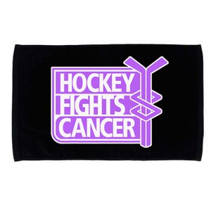 Family Member Support Hockey Fights Cancer Awareness Microfiber Hand Towel