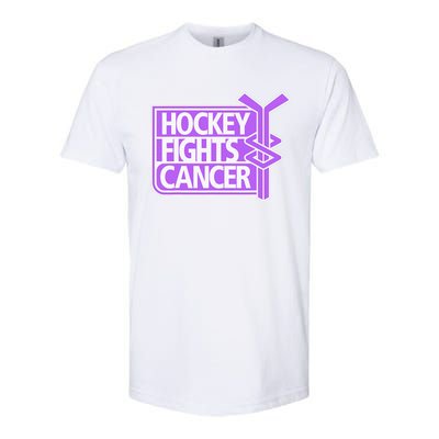 Family Member Support Hockey Fights Cancer Awareness Softstyle CVC T-Shirt