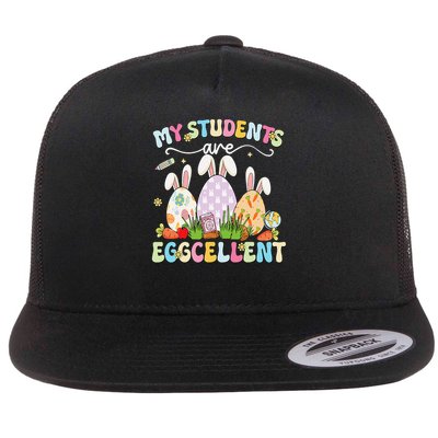 Funny My Students Are Eggcellent Teacher Bunny Easter Flatbill Hat