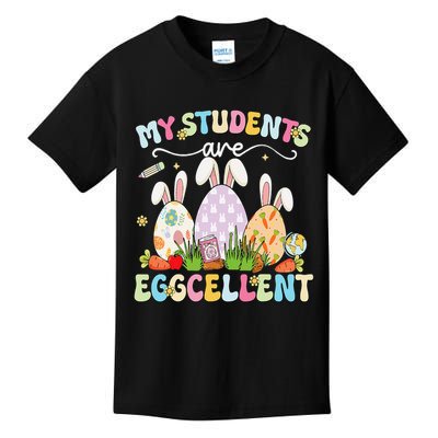Funny My Students Are Eggcellent Teacher Bunny Easter Kids T-Shirt