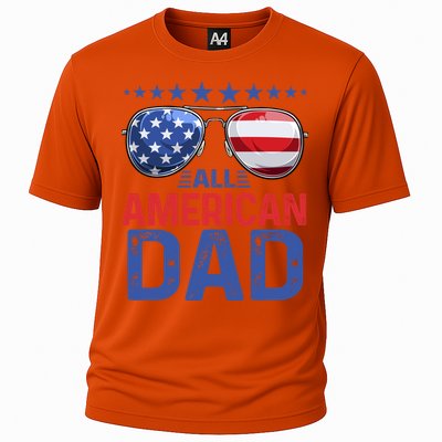 Family Matching Sunglusses All American Dad 4th Of July Usa Cute Gift Cooling Performance Crew T-Shirt