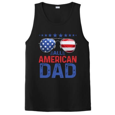 Family Matching Sunglusses All American Dad 4th Of July Usa Cute Gift PosiCharge Competitor Tank