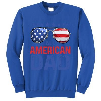 Family Matching Sunglusses All American Dad 4th Of July Usa Cute Gift Sweatshirt