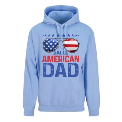 Family Matching Sunglusses All American Dad 4th Of July Usa Cute Gift Unisex Surf Hoodie