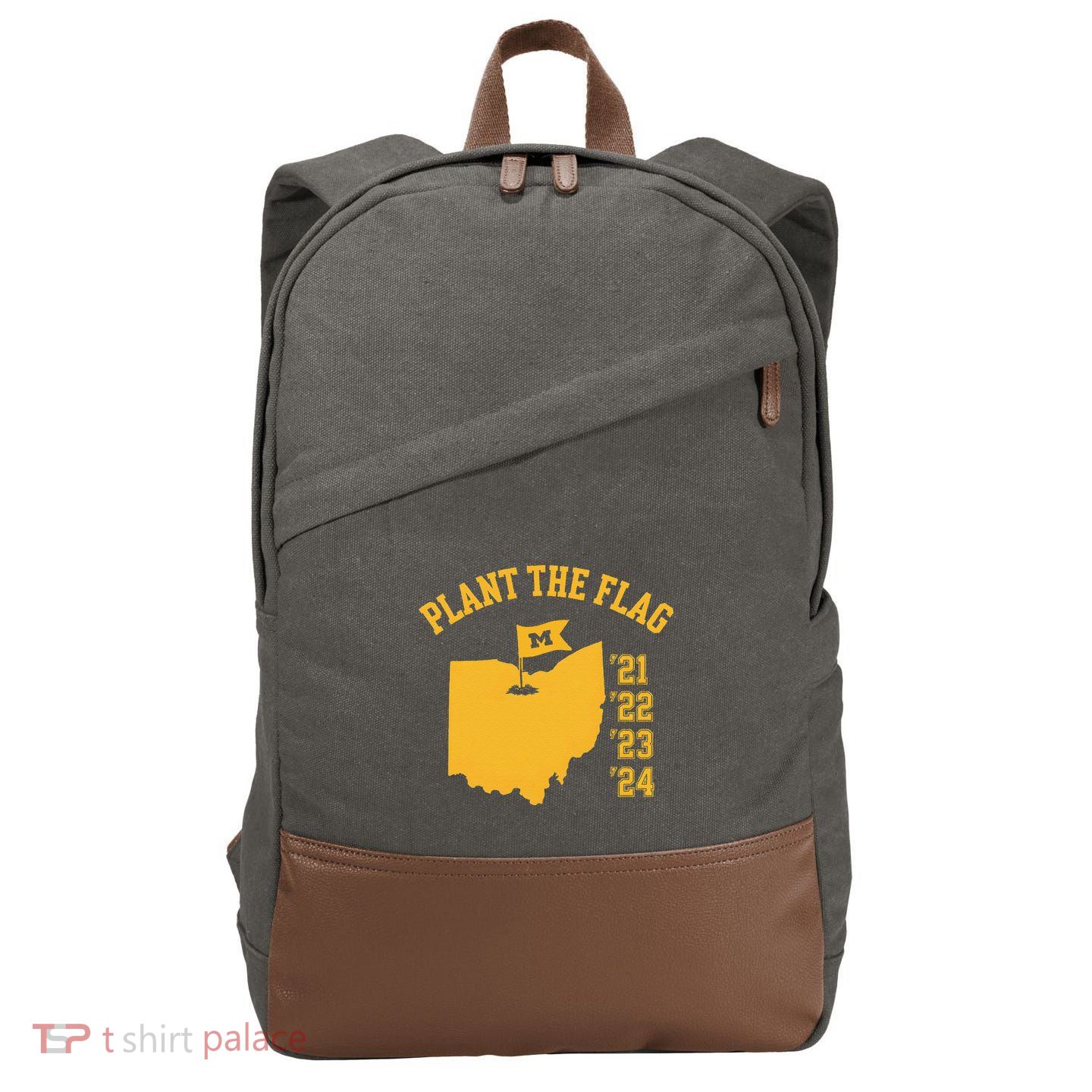Funny Meme Saddam Hussein Hiding Spot Teen Joke Brain Rot Cotton Canvas Backpack