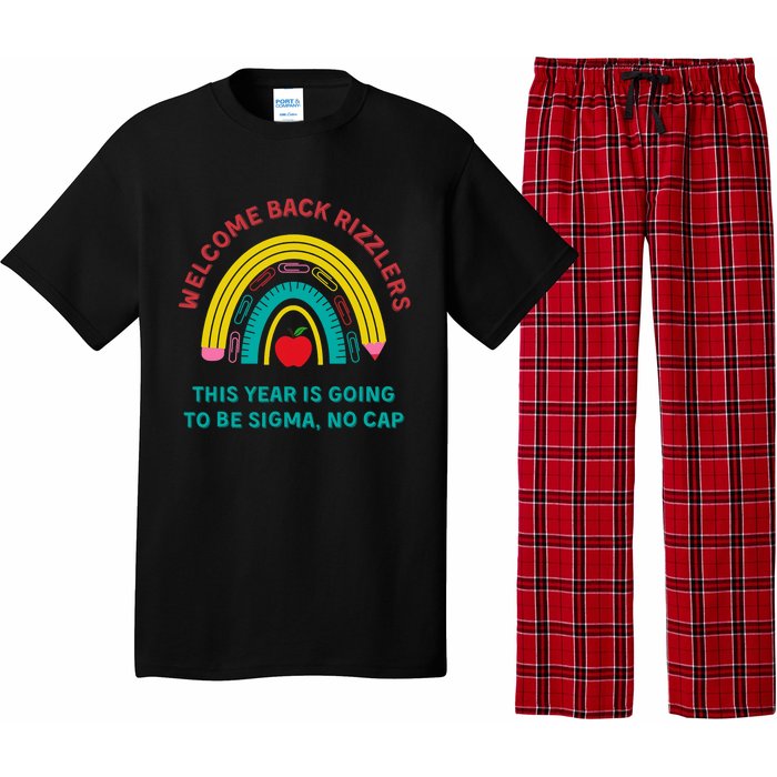 Funny Middle School Teacher Back To School Gen Alpha Slang Pajama Set