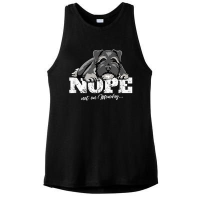 Funny Miniature Schnauzer Dog Gift Schnauzer Nope Breed Gift Ladies PosiCharge Tri-Blend Wicking Tank