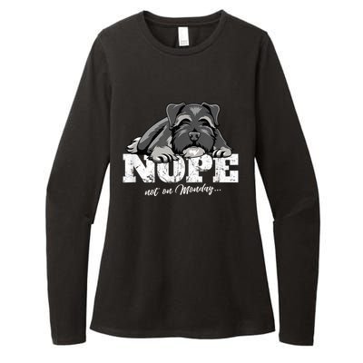 Funny Miniature Schnauzer Dog Gift Schnauzer Nope Breed Gift Womens CVC Long Sleeve Shirt