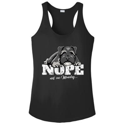 Funny Miniature Schnauzer Dog Gift Schnauzer Nope Breed Gift Ladies PosiCharge Competitor Racerback Tank