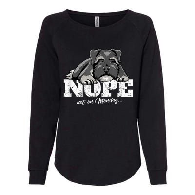 Funny Miniature Schnauzer Dog Gift Schnauzer Nope Breed Gift Womens California Wash Sweatshirt