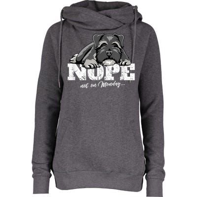 Funny Miniature Schnauzer Dog Gift Schnauzer Nope Breed Gift Womens Funnel Neck Pullover Hood