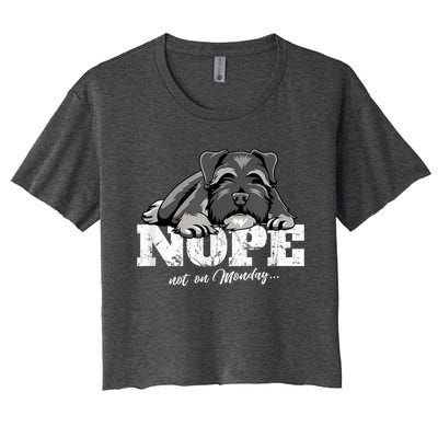 Funny Miniature Schnauzer Dog Gift Schnauzer Nope Breed Gift Women's Crop Top Tee