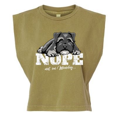 Funny Miniature Schnauzer Dog Gift Schnauzer Nope Breed Gift Garment-Dyed Women's Muscle Tee