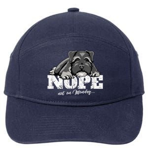 Funny Miniature Schnauzer Dog Gift Schnauzer Nope Breed Gift 7-Panel Snapback Hat