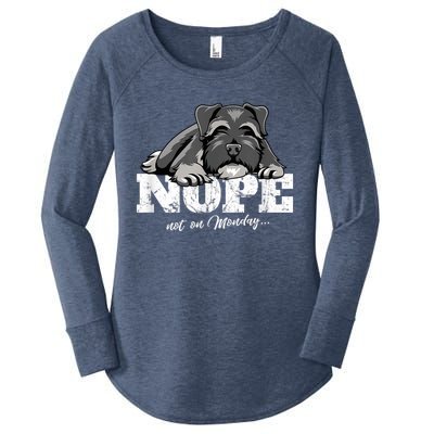 Funny Miniature Schnauzer Dog Gift Schnauzer Nope Breed Gift Women's Perfect Tri Tunic Long Sleeve Shirt