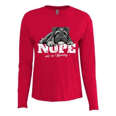 Funny Miniature Schnauzer Dog Gift Schnauzer Nope Breed Gift Womens Cotton Relaxed Long Sleeve T-Shirt