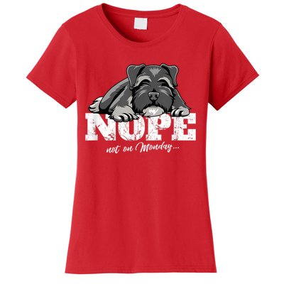 Funny Miniature Schnauzer Dog Gift Schnauzer Nope Breed Gift Women's T-Shirt