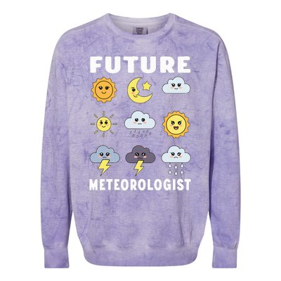 Future Meteorologist Storm Twister Tornado Hurricane Colorblast Crewneck Sweatshirt