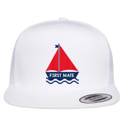 First Mate Sailing Boat Flat Bill Trucker Hat