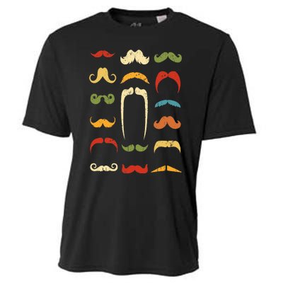 Funny Mustache Styles  Vintage Retro Hipster Mustache Cooling Performance Crew T-Shirt