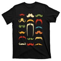 Funny Mustache Styles  Vintage Retro Hipster Mustache T-Shirt