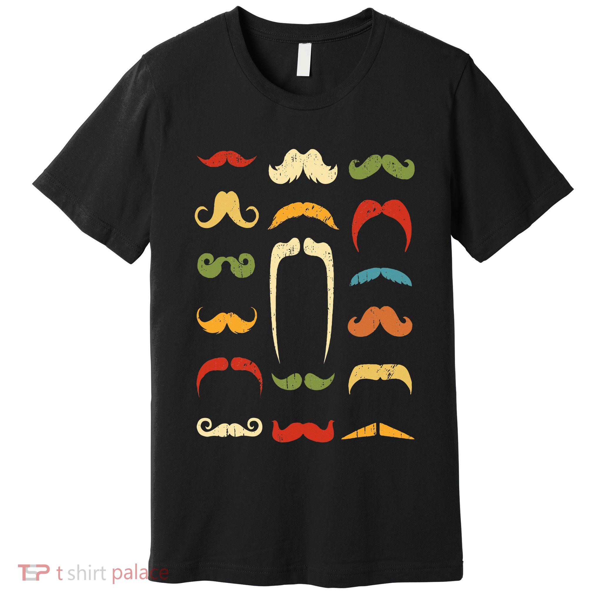Funny Mustache Styles  Vintage Retro Hipster Mustache Premium T-Shirt