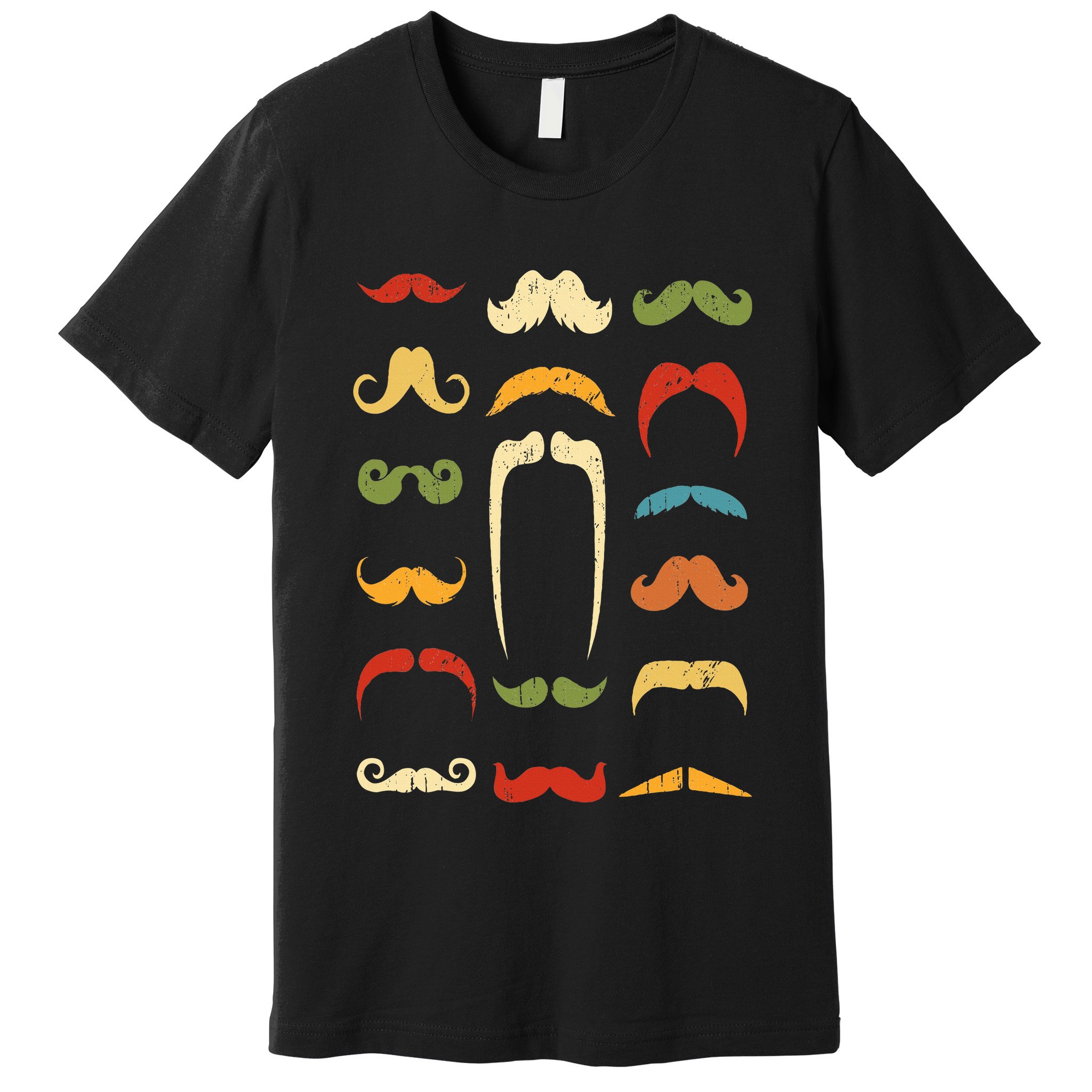 Funny Mustache Styles  Vintage Retro Hipster Mustache Premium T-Shirt