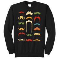 Funny Mustache Styles  Vintage Retro Hipster Mustache Tall Sweatshirt