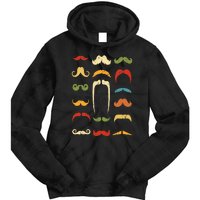 Funny Mustache Styles  Vintage Retro Hipster Mustache Tie Dye Hoodie