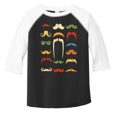 Funny Mustache Styles  Vintage Retro Hipster Mustache Toddler Fine Jersey T-Shirt