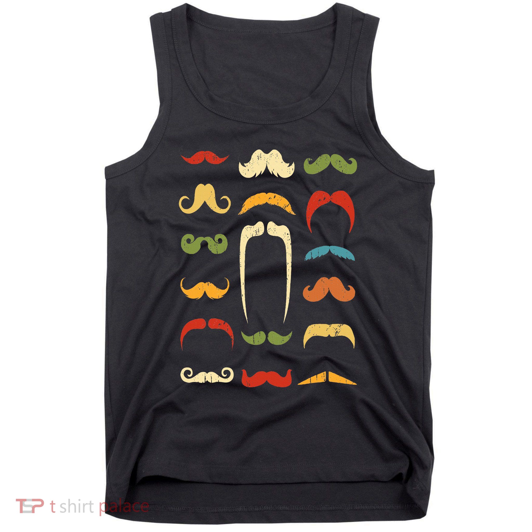 Funny Mustache Styles  Vintage Retro Hipster Mustache Tank Top
