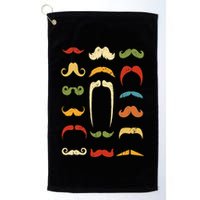 Funny Mustache Styles  Vintage Retro Hipster Mustache Golf Towel