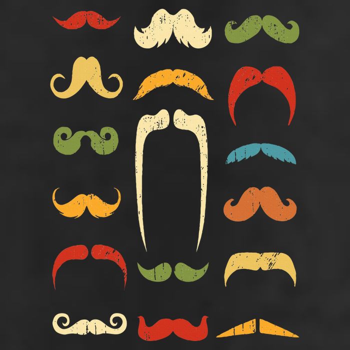 Funny Mustache Styles  Vintage Retro Hipster Mustache Golf Towel