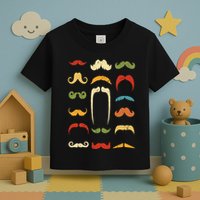 Funny Mustache Styles  Vintage Retro Hipster Mustache Toddler T-Shirt