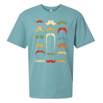 Funny Mustache Styles  Vintage Retro Hipster Mustache Sueded Cloud Jersey T-Shirt