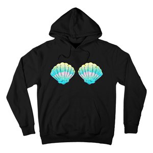 funny Mermaid Sea Shell Bra Birthday Hoodie