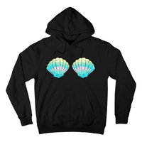 funny Mermaid Sea Shell Bra Birthday Hoodie